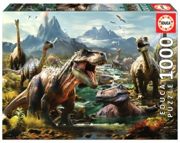 PUZZLE 1000 GROŹNE DINOZAURY