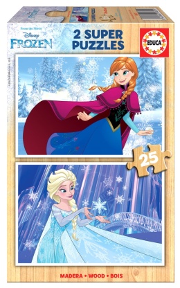 PUZZLE 2X25 DREWNO KRAINA LODU