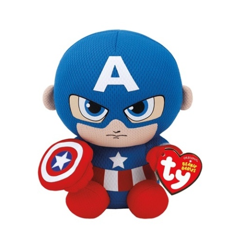 BEANIE BABIES CPT AMERICA 15CM