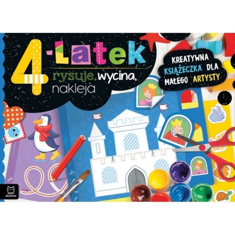 4-latek rysuje wycina nakleja