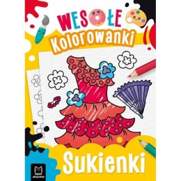 Wesołe kolorowanki sukienki